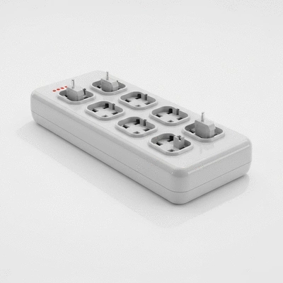 Electrical surge protector with multiple plugs
