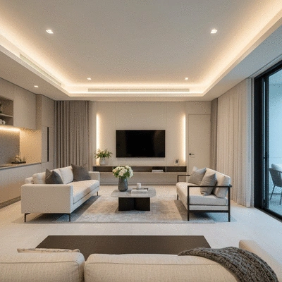 Modern energy efficient LED interior lighting in a Sydney home
